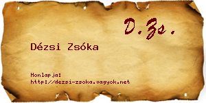 Dézsi Zsóka névjegykártya